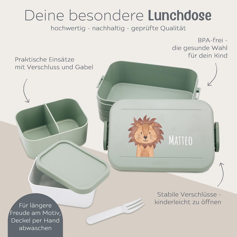 Personalized Mepal lunchbox, personalized lunchbox, children's lunchbox, Mepal lunchbox, kindergarten, lunch box, bread box image 5