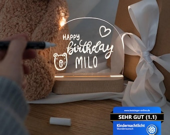 Nachtlicht, Beschreibbare Lampe, Acryl Led, Valentinstag Geschenk personalisiert, Nachtlicht Beschriftbar, Personalisierte Lampe