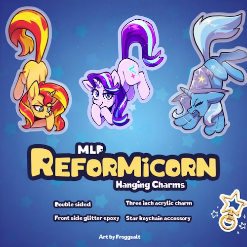 MLP Reformicorn Hanging Epoxy Acrylic Charms | Starlight Glimmer