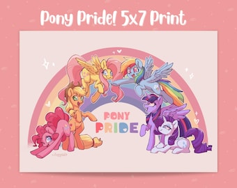 MLP Mane 6 "Pony Pride" 5x7 Art Print
