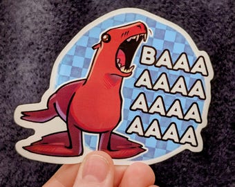 Funny Sea Lion Meme "Baaaa" 3.5" Vinyl Sticker