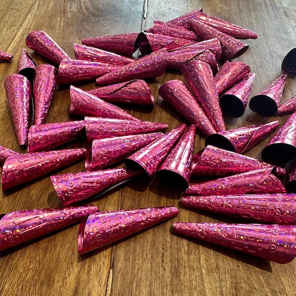 Adult Pink Glitter Jingle Cones