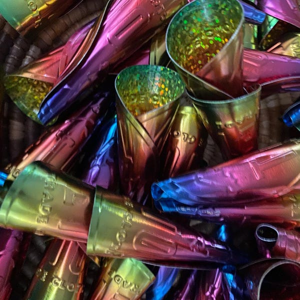 Adult Rainbow Jingle Dress Cones
