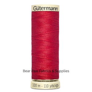 Gutermann Thread Sew-all Polyester: 50 wt - 110 yds True Red