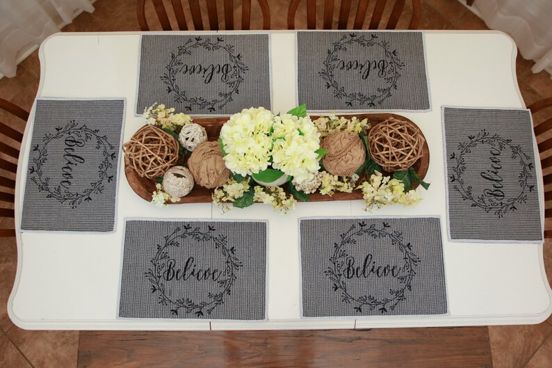 Placemats Set of 6 or Set of 4 Readytoship Fabric Placemat Etsy