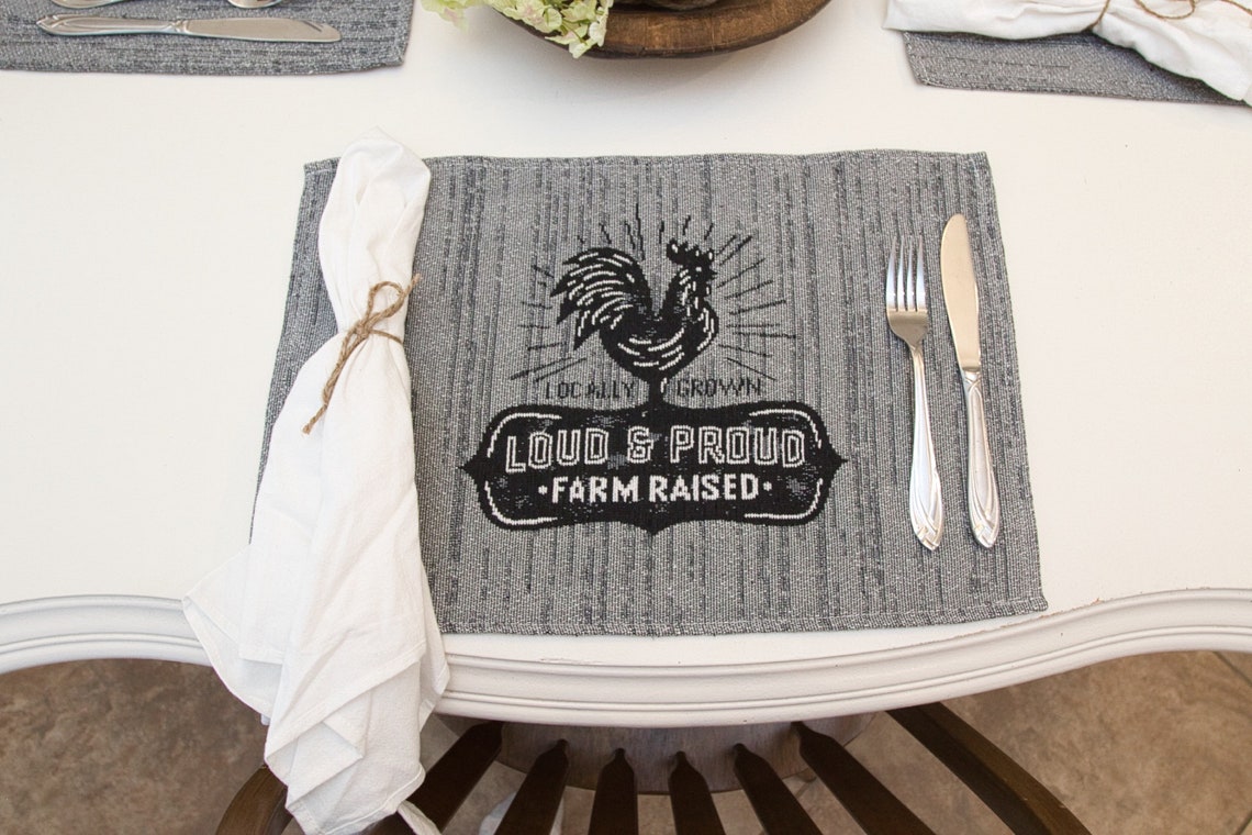 Placemats Set of 6 or Set of 4 Readytoship Fabric Placemat Etsy