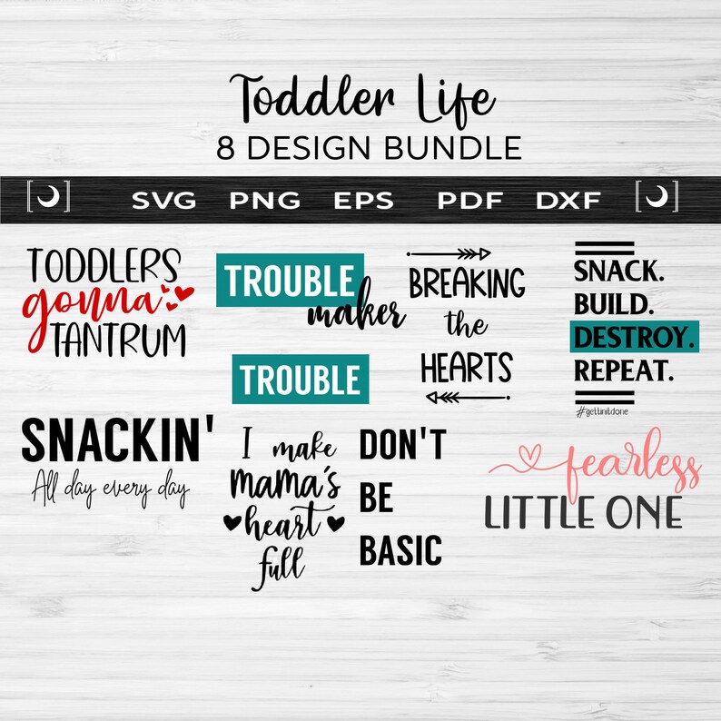 Download Svg Bundle Toddler Life Funny Svgs For Kids I Make Etsy