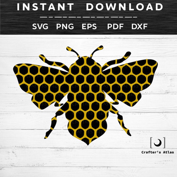 Download Layered Bee Svg Bee Sublimation Honeycomb Bee Design Svg Etsy