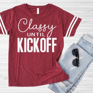 Classy Tot Kickoff svg, voetbal svg, voetbalshirt, SVG Files voor Cricut, Silhouet SVG, Cut Files, Instant Download