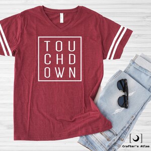 Touchdown svg, voetbal svg, voetbalshirt, SVG Files voor Cricut, Silhouette SVG, Cut Files, Instant Download