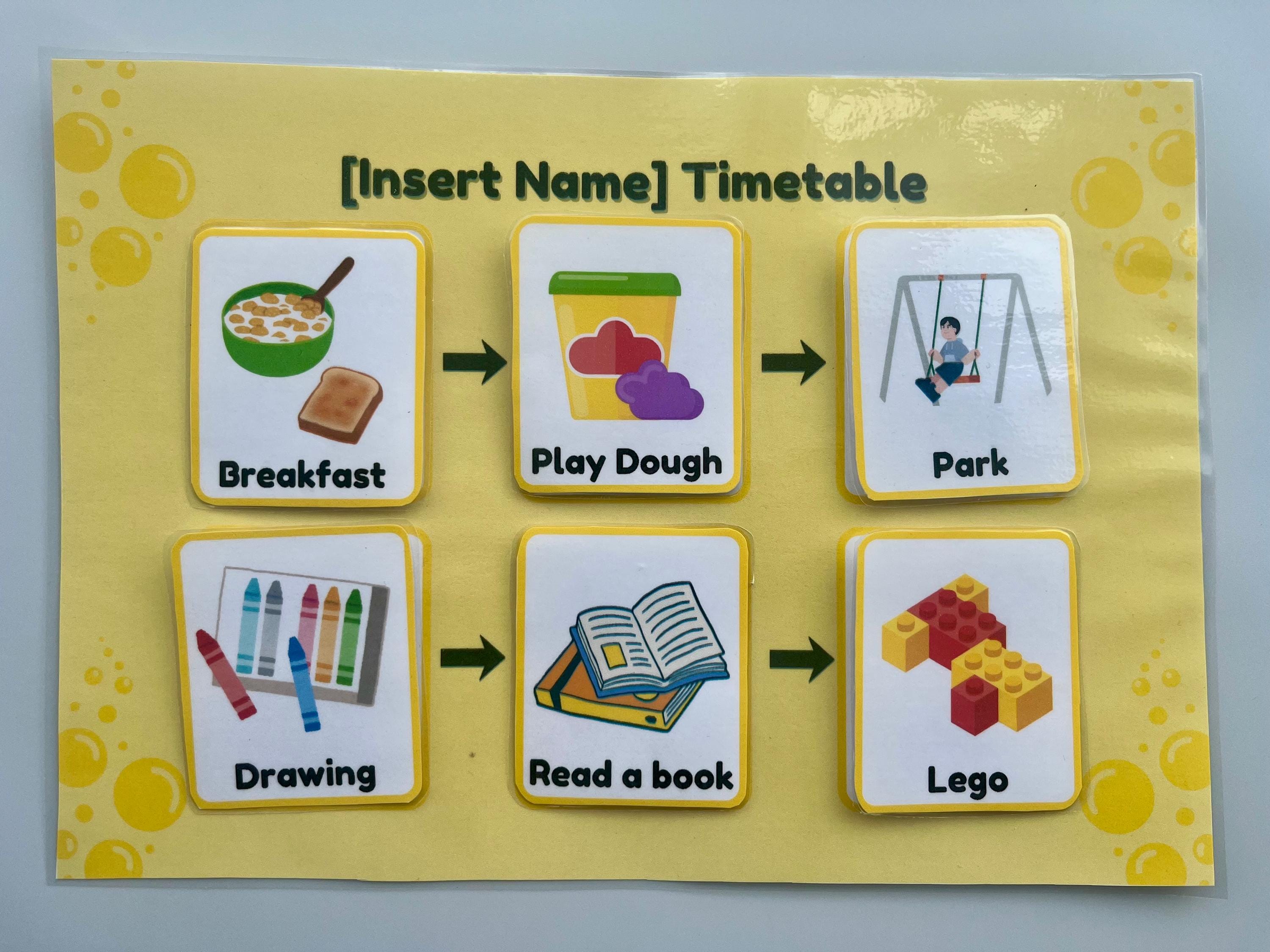 Visual Timetable Changes Personalised Visual Timetable - Etsy