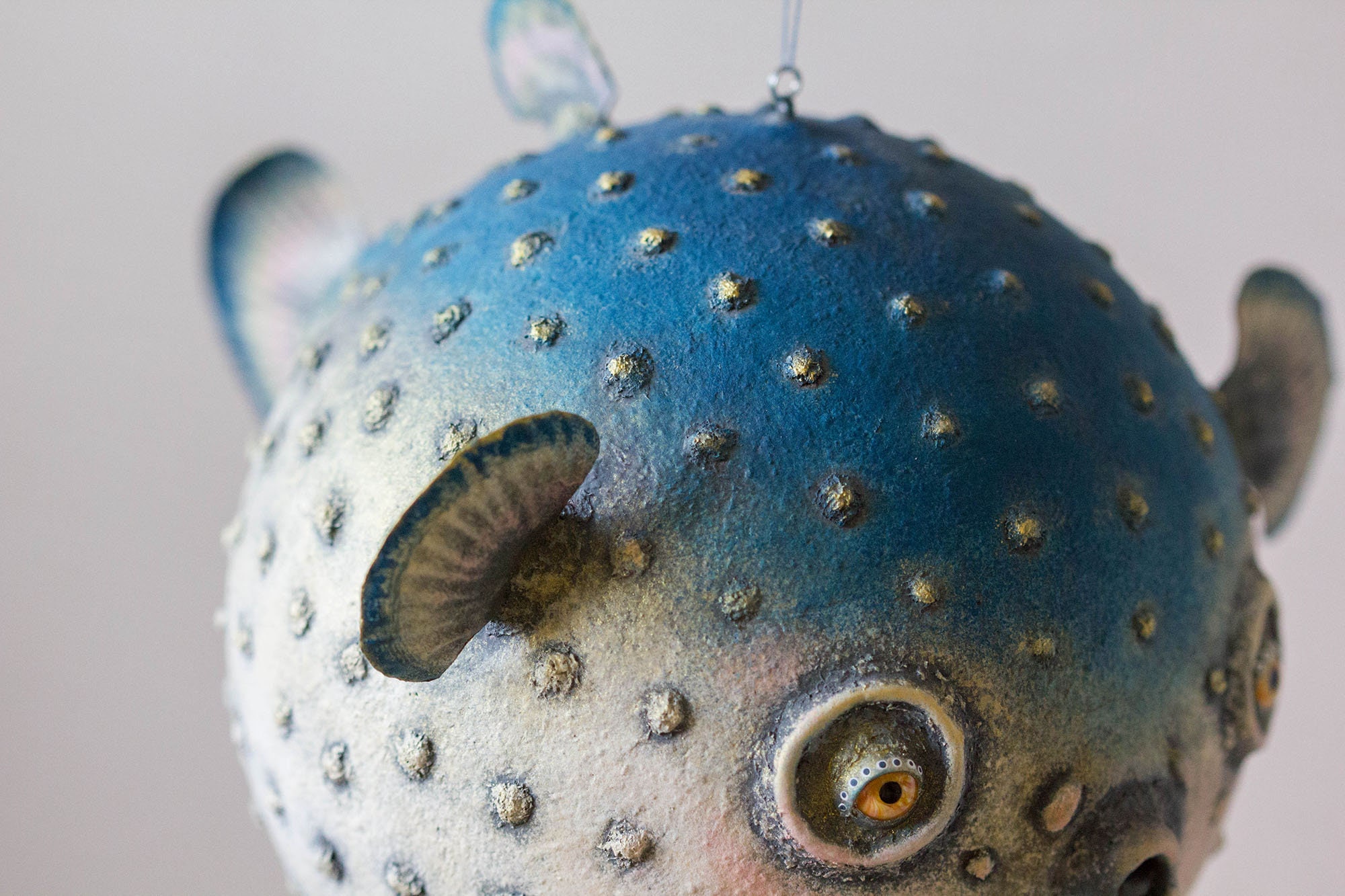 Hanging Paper Mache Sculpture Puffer Fish. Mobile Etsy