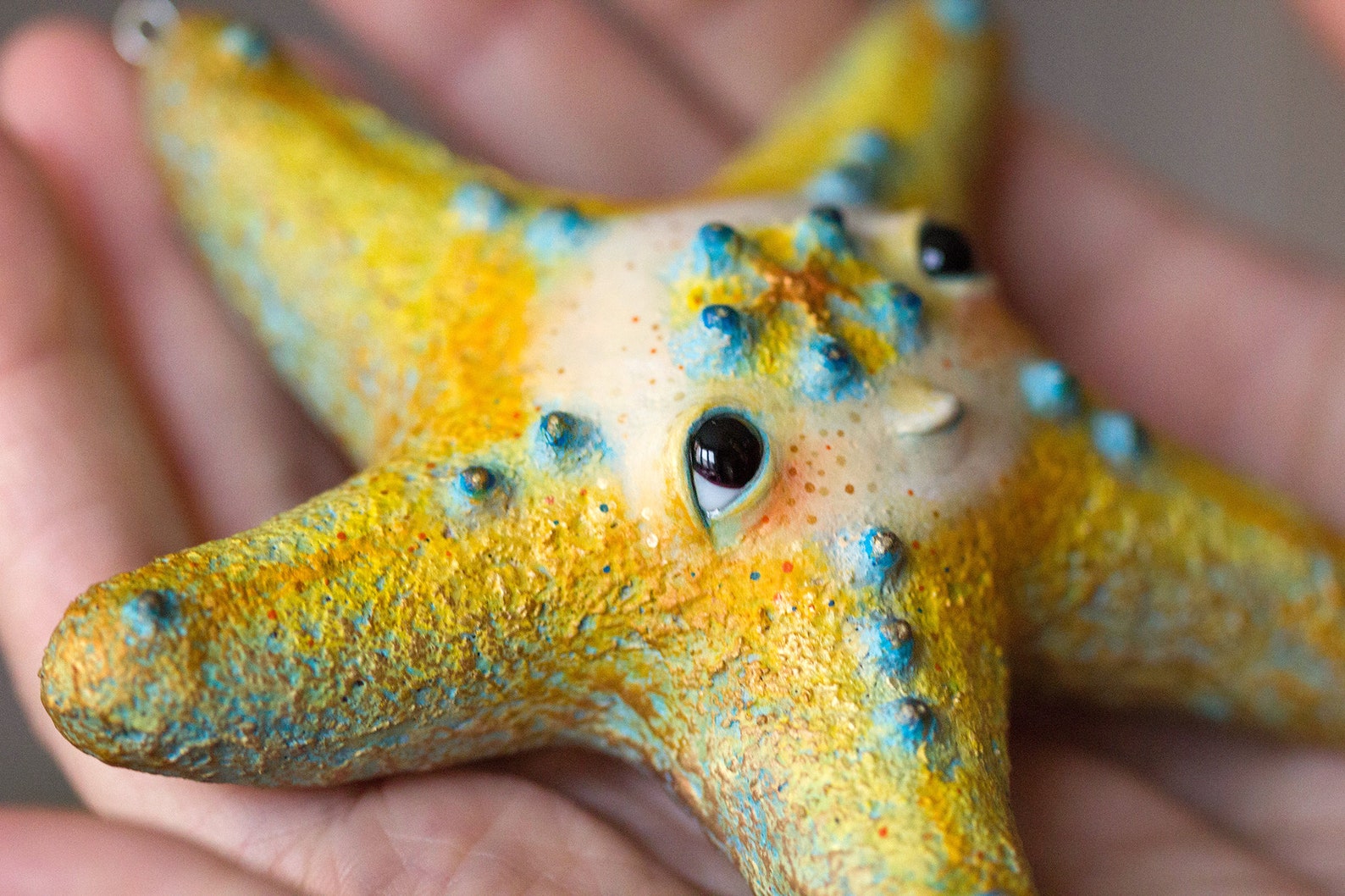 Paper mache figurine Starfish. Hanging room decor. Etsy