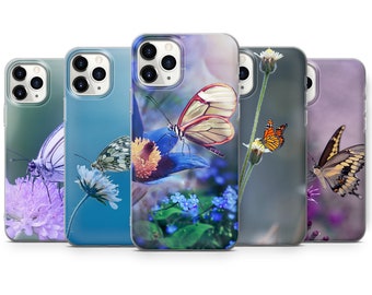 Butterfly Fantasy Phone Case fits for iPhone SE, 6, 7, 8+, XS, XR, 11, 12 Pro, fits for Galaxy S9, S10, S20, A20e, A51, A70