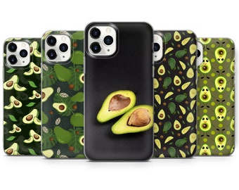 Avocado Dark Fruit Pattern Phone Case Fits for iPhone SE, 6, 7, 8+
