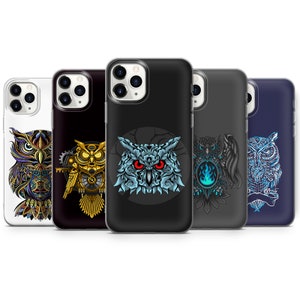 Digital Owl Phone Case past voor iPhone SE, 6, 7, 8 +, XS, XR, 11, 12 Pro, past voor Galaxy S9, S10, S20, A20e, A51, A70