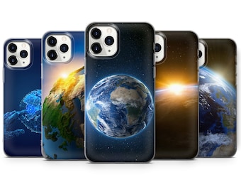 Globe Blue Planet Earth Phone Case fits for iPhone SE, 6, 7, 8+, XS, XR, 11, 12 Pro, fits for Galaxy S9, S10, S20, A20e, A51, A70