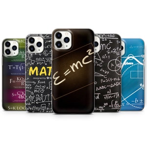 Math Formulas Phone Case fits for iPhone SE, 6, 7, 8+, XS, XR, 11, 12 Pro, fits for Galaxy S9, S10, S20, A20e, A51, A70