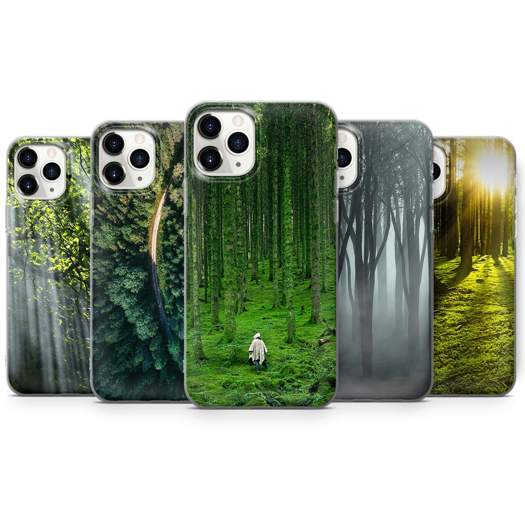 Green Tree Forest Phone Case Fits for iPhone SE, 6, 7, 8+, XS, XR, 11 ...