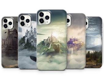Fantasy Castle Phone Case fits for iPhone SE, 6, 7, 8+, XS, XR, 11, 12 Pro, fits for Galaxy S9, S10, S20, A20e, A51, A70