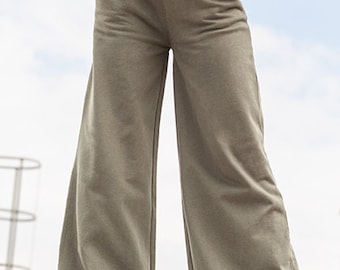 WIDE LEG Pants cozy Jogger Comfortable Sustainable Fashion Heavyweight Trouser Personalized Unique Sweat pant Hose