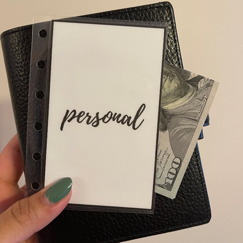 Pocket / a7 cash envelopes laminated & hole punched cash Etsy