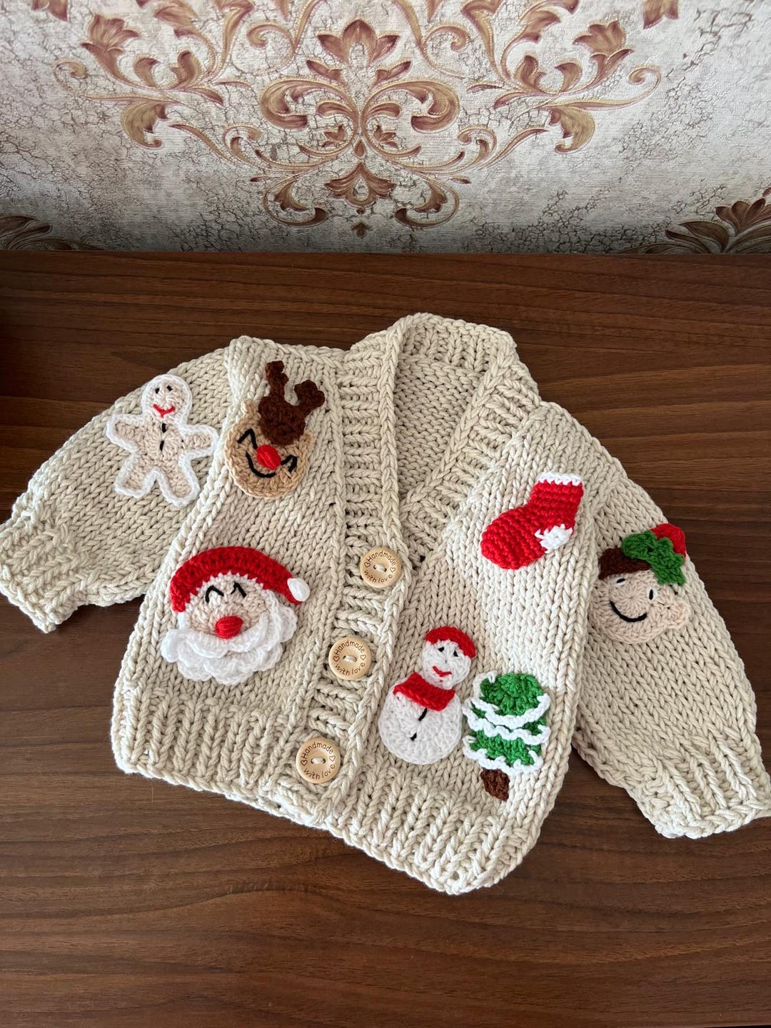 Baby Christmas Sweater, New Year Kids Santa, Cookies Knitwear Sweater ...