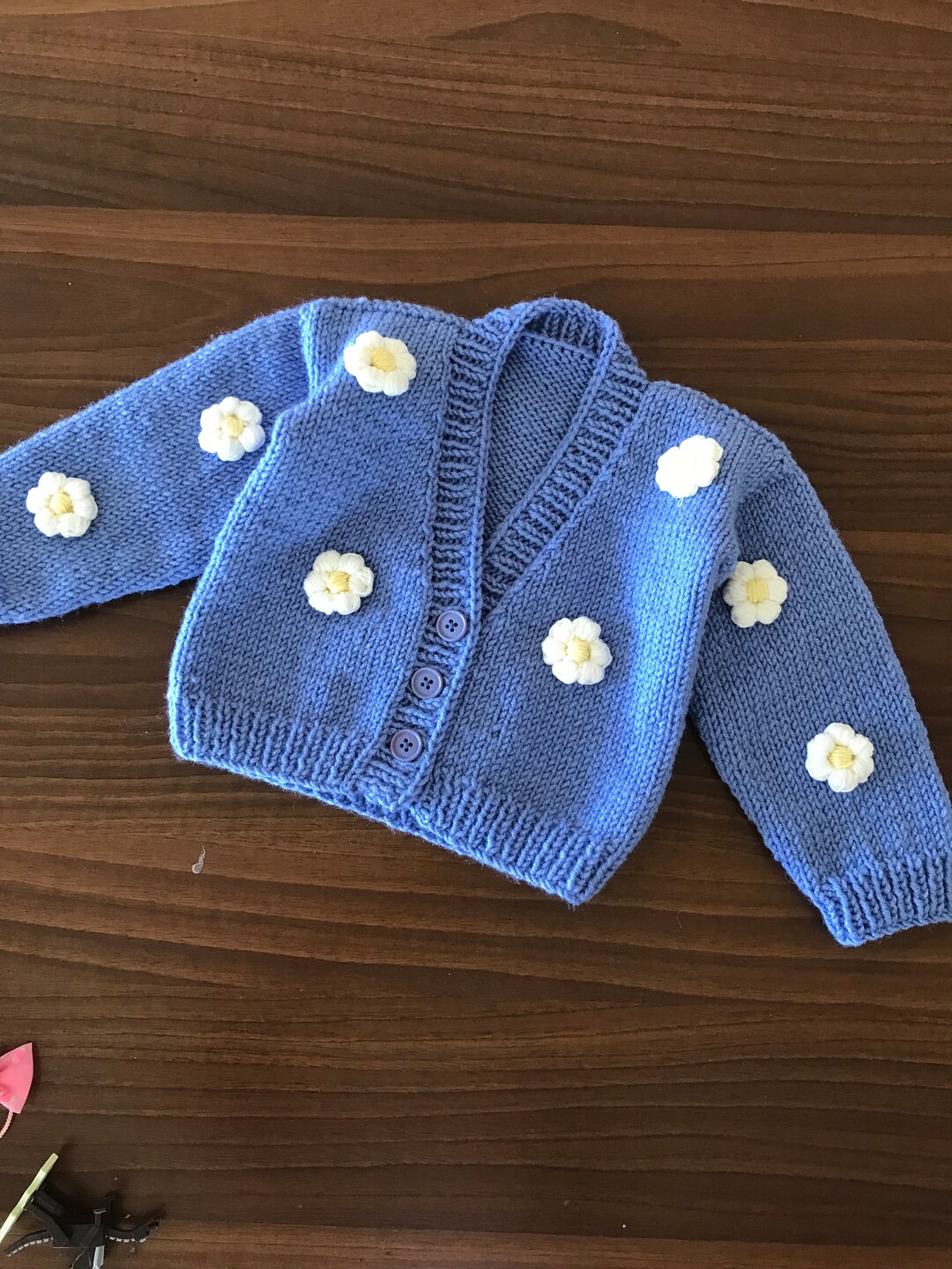 Daisy Baby Girl Cardigan Baby Girl Outfit Knitted Cardigan Etsy