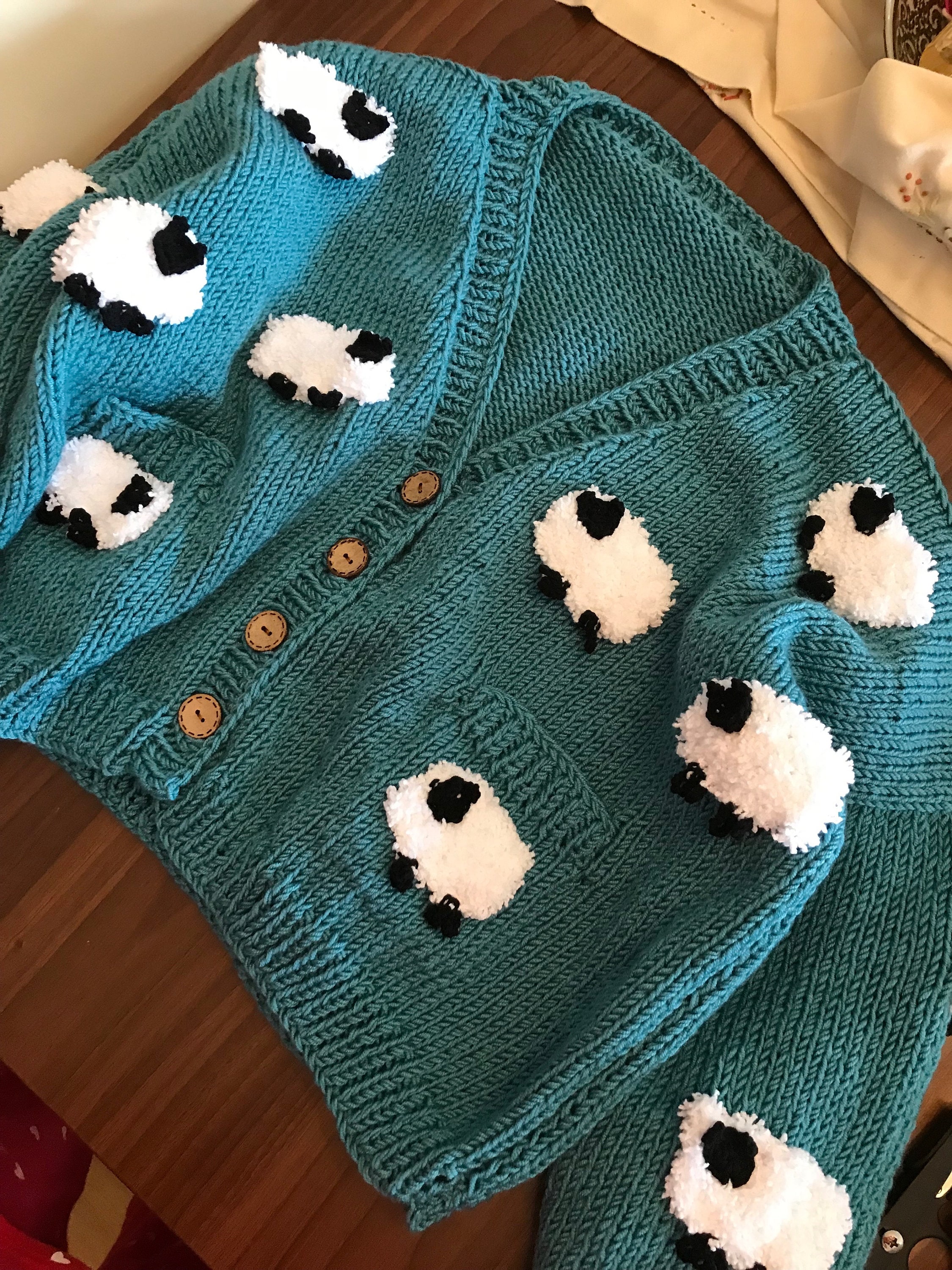 SNOBBY SHEEP 売れ筋商品|||スノッビーシープ カーディガン アウター レディース Cardigans Green Cute Sheep Cardigan - Cosmique Studio