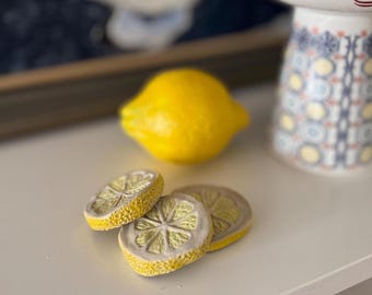Lemon slice (one piece) - Handmade Ceramic stoneware