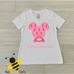 Mickey & Minnie Breast Cancer Shirts