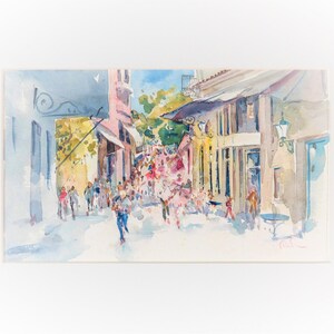 Atene Plaka,Arte dell'acquerello,Pittura originale,Plaka Atene,Arte greca