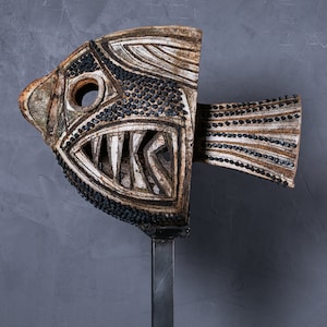 Ceramic Fish Sculpture,Ichthys Statue,Fish Statue,