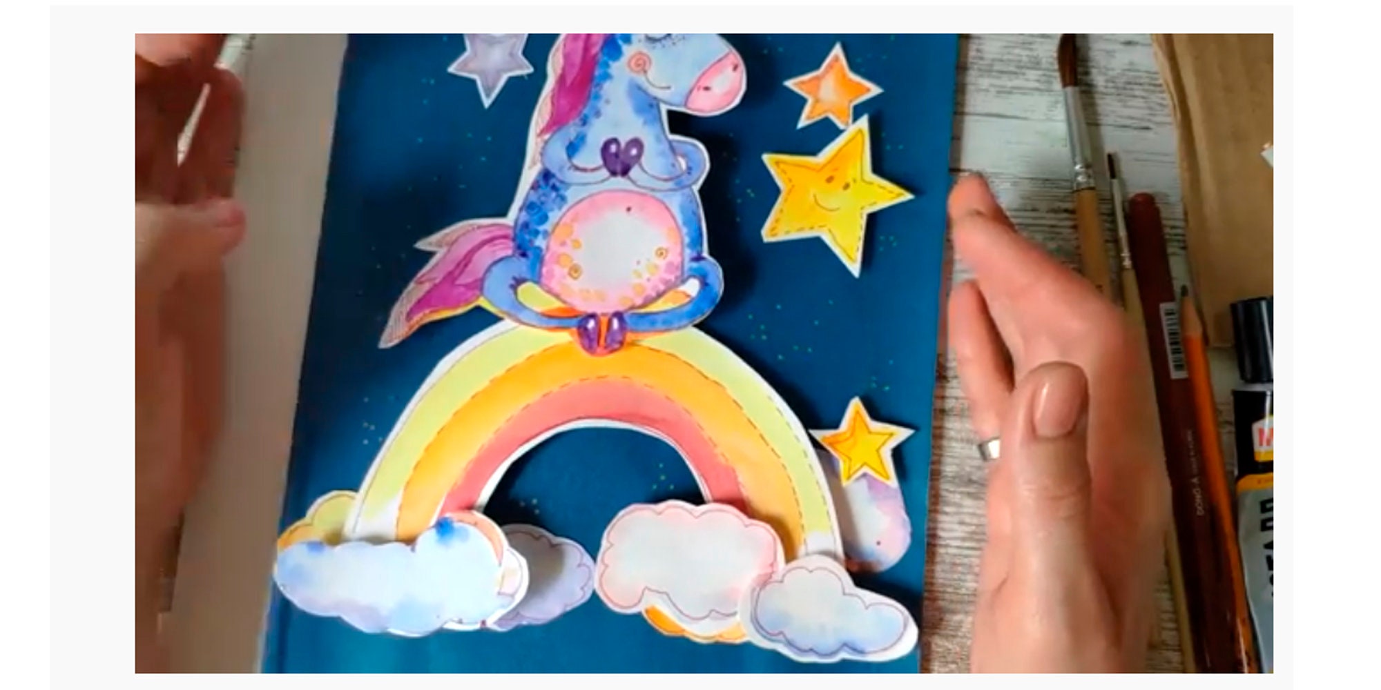 Video Tutorial Step by Step unicorn Art Tutorial Etsy