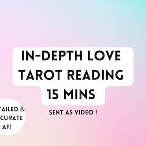 LOVE TAROT LESUNG 15 Minuten, Psychic Reading, Beantwortung all Ihrer Liebesfragen, In-Tiefe & Genau af!