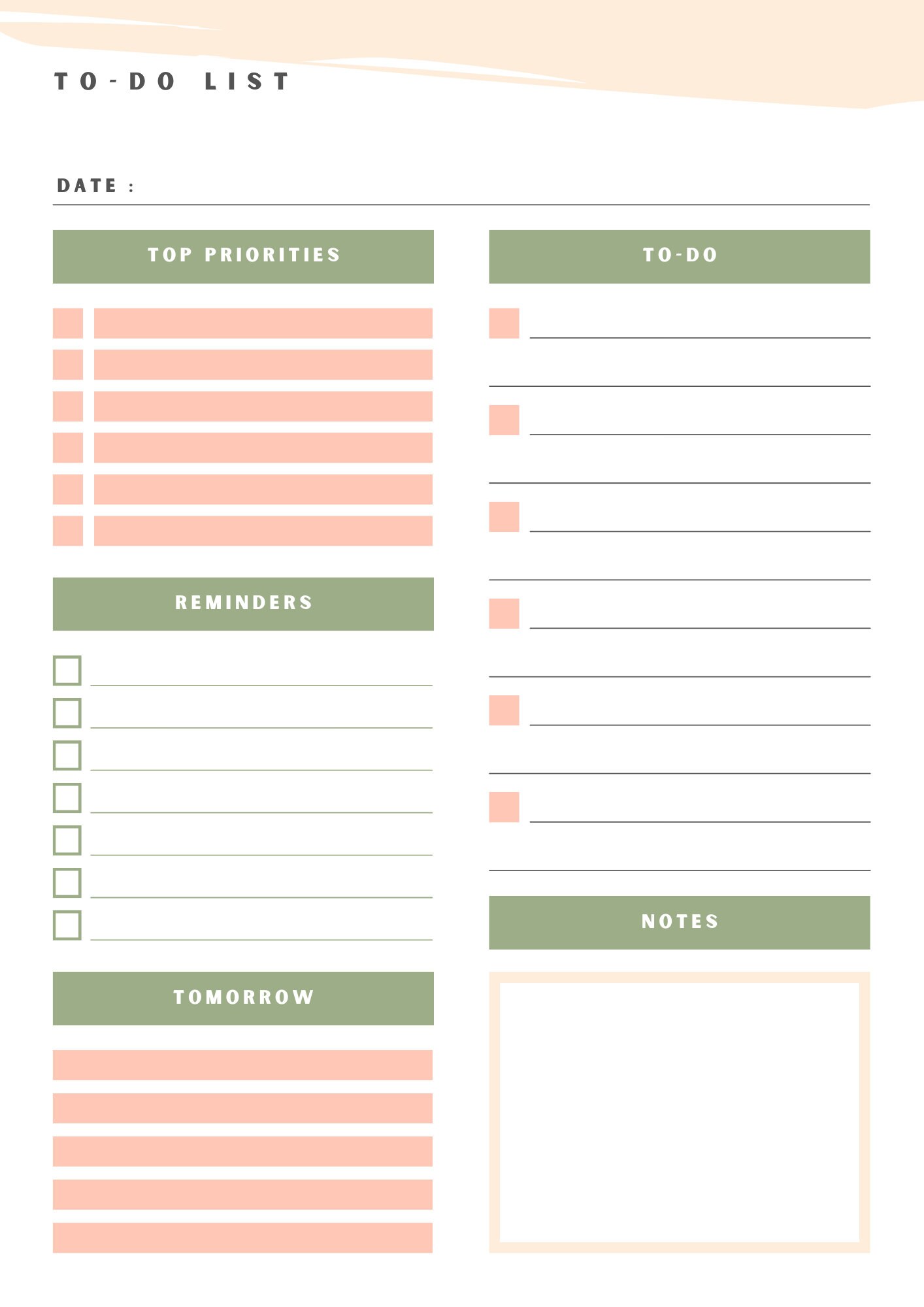 Minimal to Do List Printable I Simple Tasks List Template I - Etsy