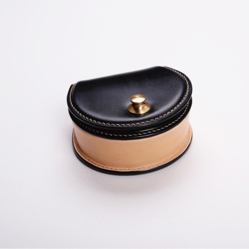 Handmade Leather Coin Purse & Sunglasses Case Shinki Hikaku Shell Cordovan image 5