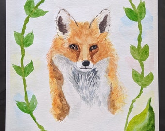 Watercolor Fox