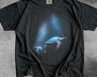 Comfort Colors Sea Turtle Graphic Shirt, Ocean Lover Beach T-Shirt, Marine Life Graphic Tee, Summer Vacation Shirt, Coastal Vibes Tee