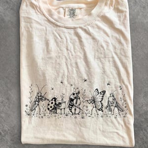 Vintage Insect Graphic Shirt, Comfort Colors Musician Bug Tee, 90s Insect Lover Tee