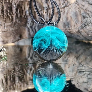 couple jewelery, matching necklaces, mountain necklace, glow in the dark, personalized pendant, for women and men, handcarved pendant