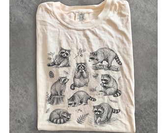 Shirt wasbeer jaren 90, Comfort Colors® vintage T-shirt wasbeer, grappig T-shirt wasbeer, shirt Cottagecore Wildlife, cadeau wasbeerliefhebber
