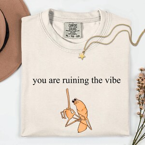 You Are Ruining The Vibes-shirt, Marcus The Worm-shirt, Brain Rot-shirt, Robert Help Marcus The Worm Lelijk shirt afbeelding 5