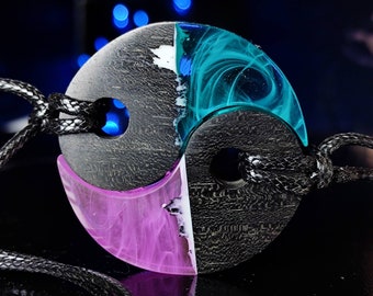 yin yang necklace, couple pendants, for women and men, made to order, unique gift, perfect gift for her, 5th anniversary gift, birthday gift