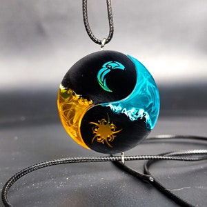 Matching Couples Yin and Yang Necklace Set, Sun and Moon Pendant, Valentine&#39;s Day Gift, Perfect gift for her, Personalized Gifts,