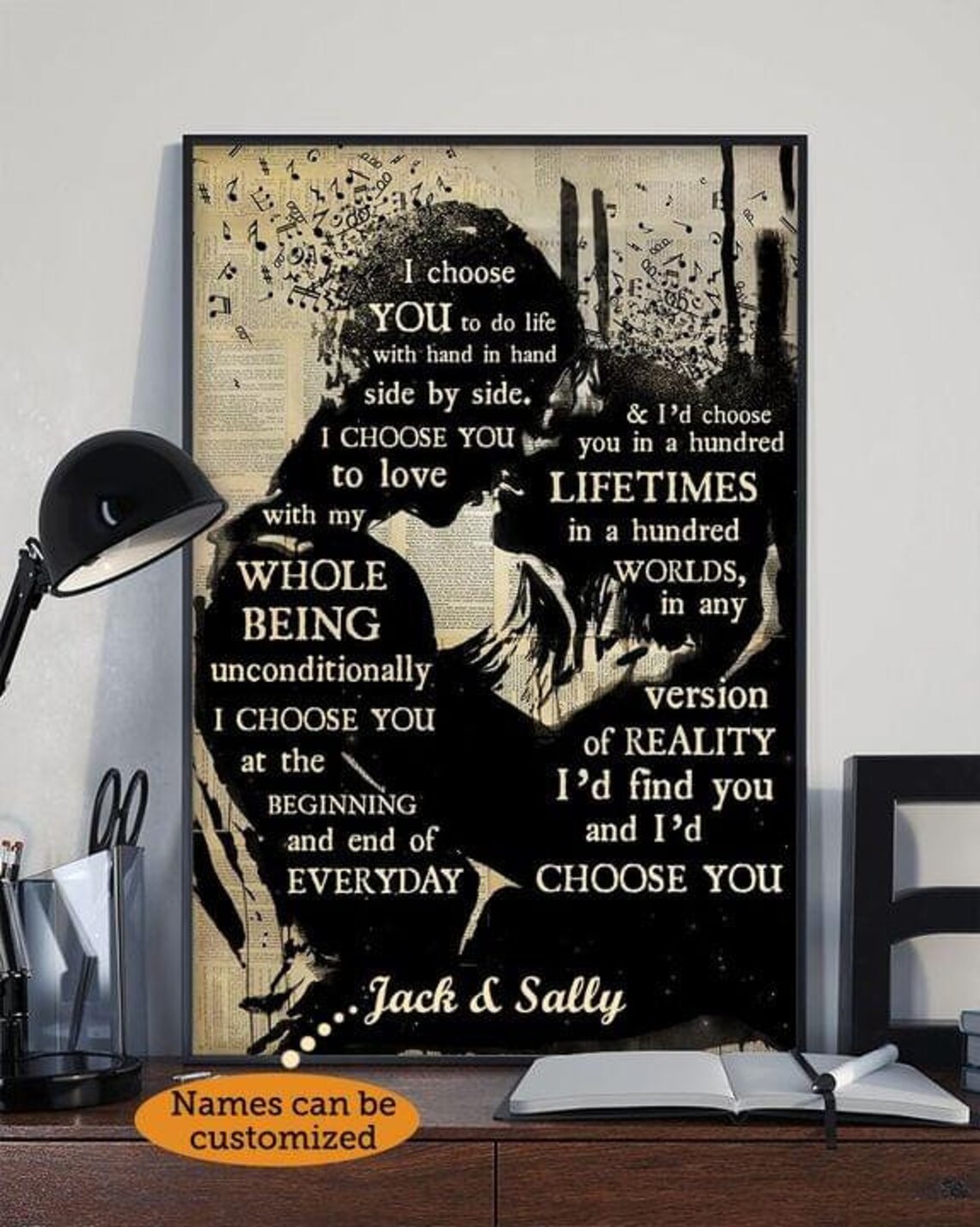 I Choose You Poster No Frame or Canvas 0.75in Framed Etsy