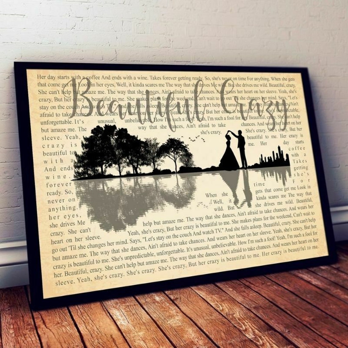 Luke Combs Beautiful Crazy Song Music Lyric Poster No