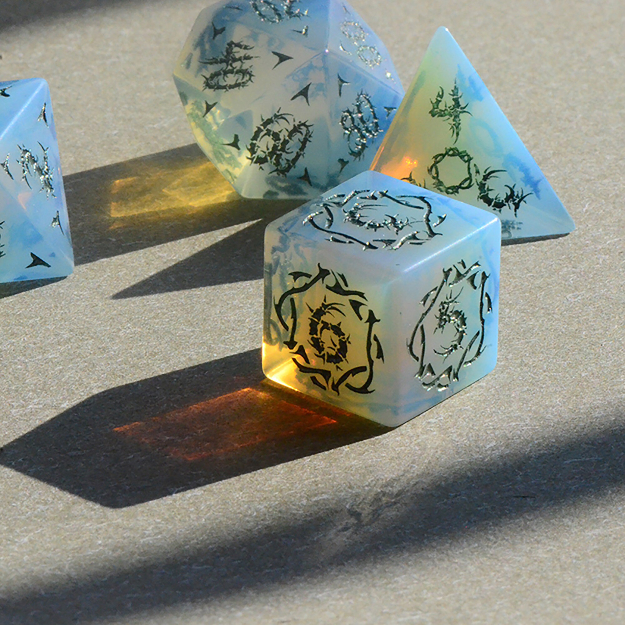7PCS Opal Dice SetGemstone DND Dice SetBoard Game Etsy