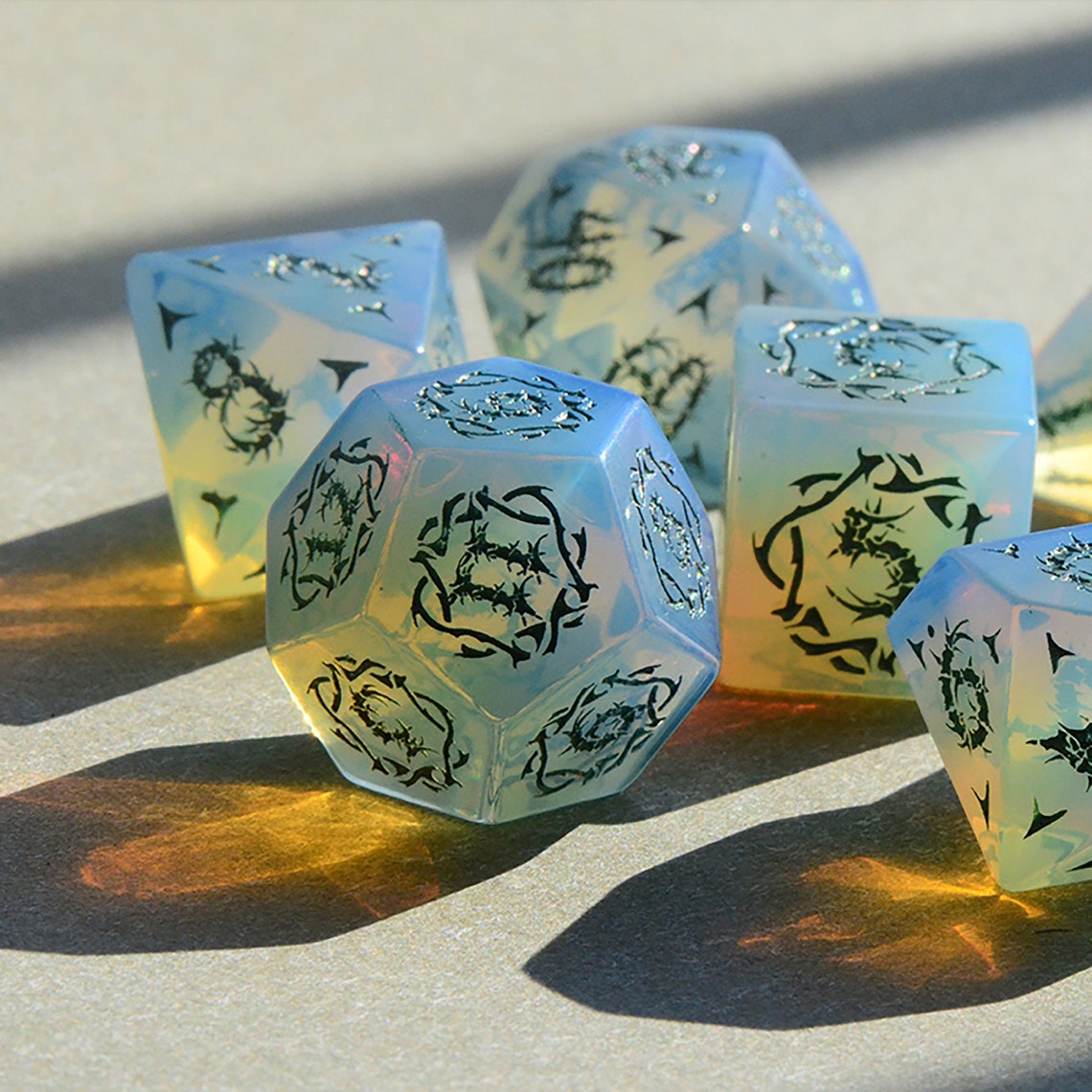 7PCS Opal Dice SetGemstone DND Dice SetBoard Game Etsy