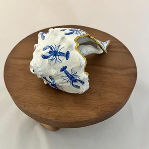 Perfectly Imperfect Sea Shell  -  LOBSTERS  | Shell Art  | Shell Decor | Whelk Shell | Decoupage
